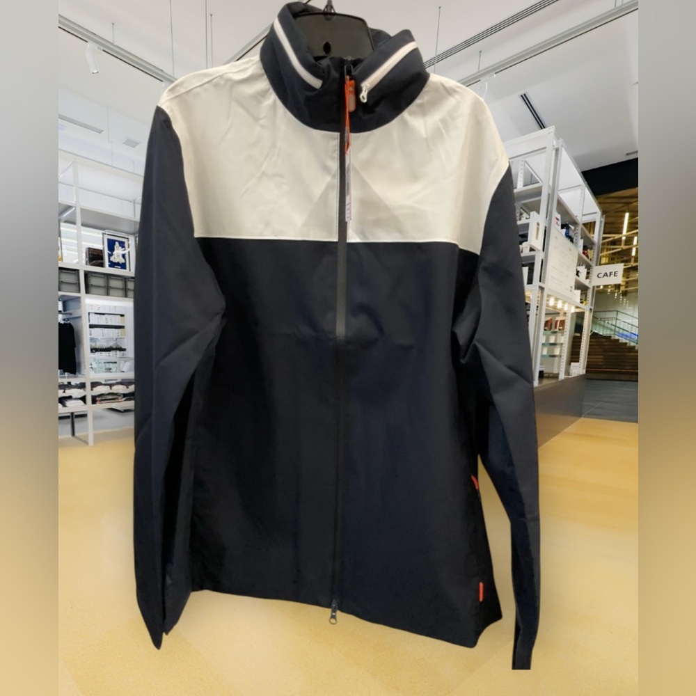 NWT SWIMS The Boat Men's Jacket Dark Navy 100% Polyester size XL Retail $370.